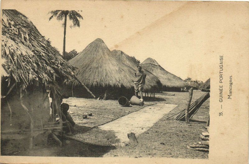 PC GUINÃE PORTUGAISE, MANCAGNES, Vintage Postcard (b38677)