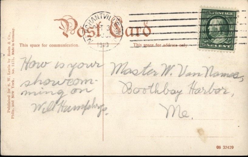 Merchantville NJ West Cedar Ave c1910 Postcard United States New