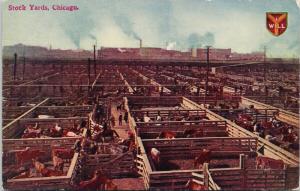 Stock Yards Chicago Illinois IL Cattle Cows Postcard E47 UNUSED