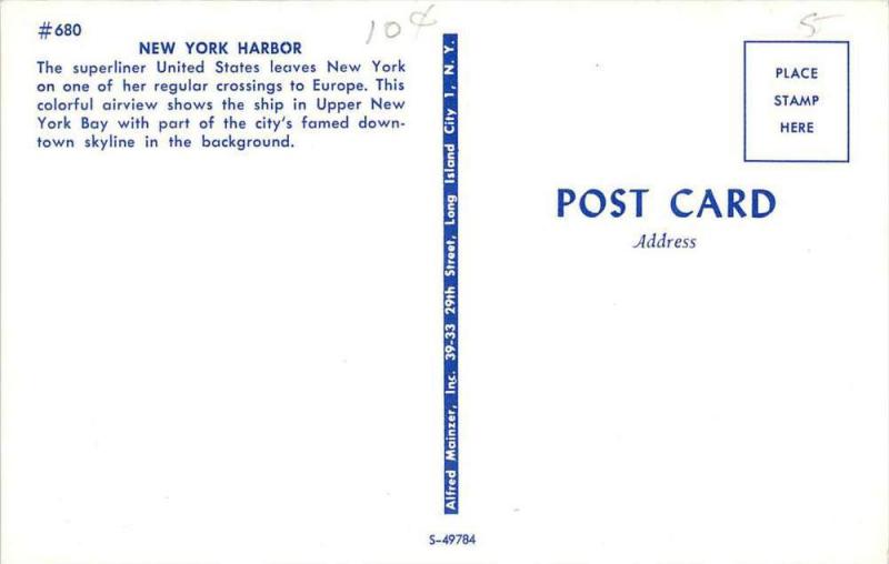 S.S. United States in New York Harbor