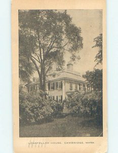Divided-Back LONGFELLOW HOUSE Cambridge - Boston Massachusetts MA d1946