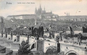 Prague Praha Czechoslovakia Mal Strana Birds Eye View Vintage Postcard AA50119