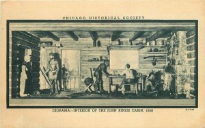 Illinois Chicago Diorama Interior Kenzie Cabin Teich Postcard 22-2606
