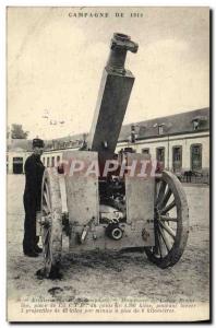 Postcard Old Army Artillery Maneuver gun Rimailho