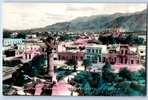 Monterrey Nuevo Leon Mexico Postcard Monument Building View c1940's RPPC Photo