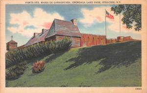 Onondaga Lake Park, Syracuse, N.Y., Early Linen Postcard, Unused