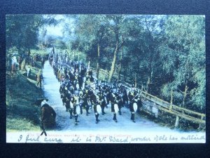 Scotland Military BRAEMAR GATHERING The Fife Clansmen Marching c1905 Postcard