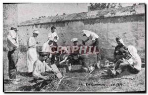 Old Postcard Army In The coffee campaign