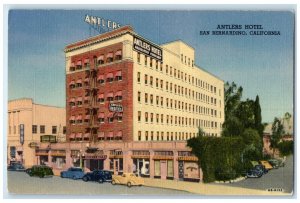 c1940 Antlers Hotel Exterior San Bernardino California Vintage Antique Postcard