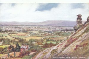 Gloucestershire Postcard - Cheltenham from Devils Chimney - Ref TZ4619