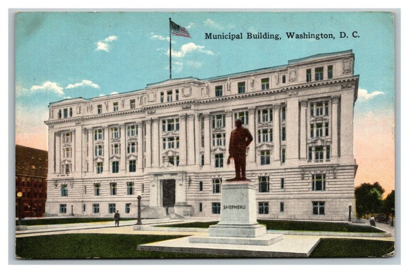 Vintage 1910's Postcard Panoramic View The Municipal Building Washington DC