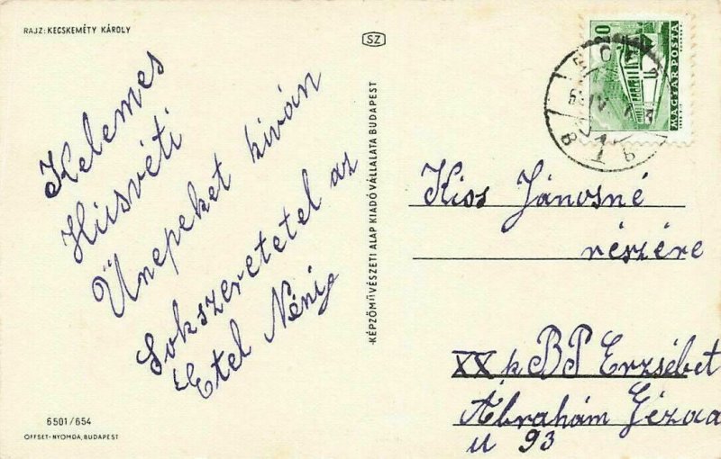 Vintage Dressed Rabbit Humanized Train Engineer Railroad Egg Easter P269 