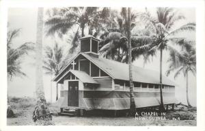 RPPC Postcard A Chapel In New Guinea No.4 Papua New Guinea Oceana