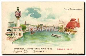 Old Postcard Fancy transparent map Exhibition Useful Lefevre Paris 1900 Grand...