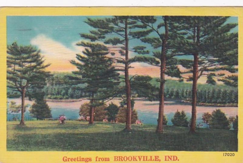 Indiana Greetings From Brookville 1955