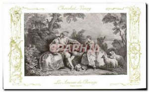 Old Postcard Fancy Chocolate Advertisement Vinay grove Loves Sheep Lancret