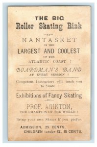 1880's-90's Nantasket Roller Skating Rink Prof. Aginton World Champion P195