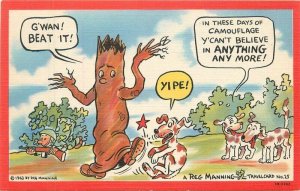 1940s Southwest Comic Humor Tree Dogs Manning #25 Postcard 22-8509