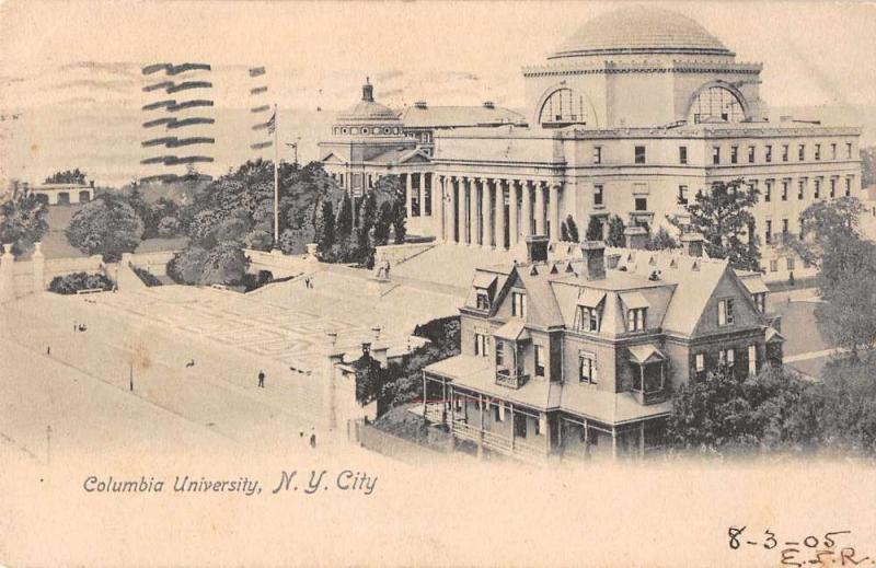 New York City New York air view Columbia University antique pc Z25778