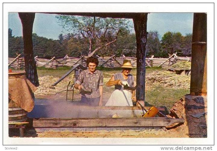 Sorghum Molasses Making Demonstration In Cades Cave, Great Smoky Mountains Na...