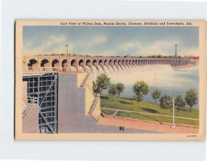 Postcard East View of Wilson Dam, Alabama