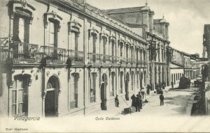 spain, VILLAGARCIA, Calle Calderon, Road Workers (1899)