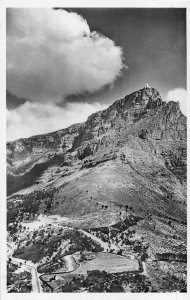 RPPC TABLE MOUNTAIN & KLOOF NEK FROM LIONS HEAD SOUTH AFRICA REAL PHOTO POSTCARD