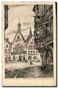 Old Postcard Frankfurt Romerblick Vom Haus Steinernen