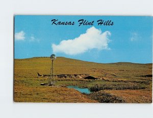 Postcard Kansas Flint Hills Kansas USA