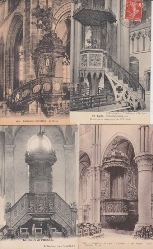 CHURCH CHAIRS FRANCE 300 Vintage Postcards pre- 1940 (L4160)