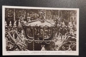 Mint England Royalty Postcard RPPC Coronation Procession 1911 Souvenir