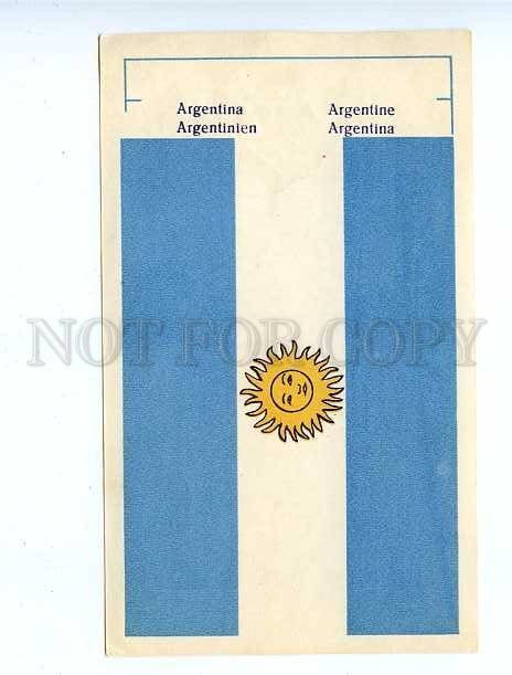 179698 ARGENTINA flag old paper flag card 1957 year