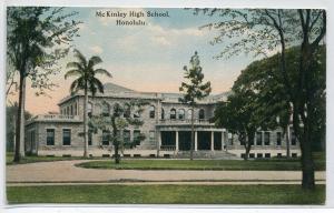 McKinley High School Honolulu Hawaii 1910c postcard