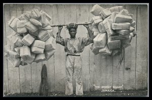 Jamaica Vintage Postcard The Basket Seller Unused Very Fresh