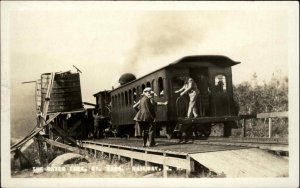 Mt Washington NH Railway Train Railroad Car Vintage Putnam Real Photo Postcard