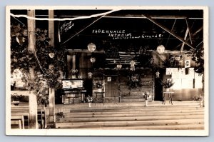 J87/ Lancaster Camp Ground Ohio RPPC Postcard c10 Interior Tabernacle 1274