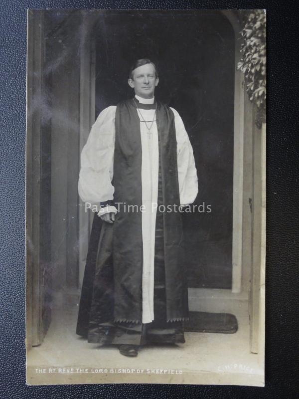 Portrait THE RT REV'D THE LORD BISHOP OF SHEFFIELD Old RP Postcard by C.H. Price