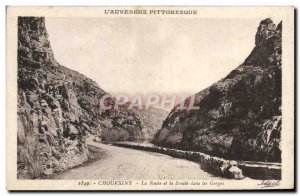 Old Postcard Chouvigny the Road Sioul in the Gorges