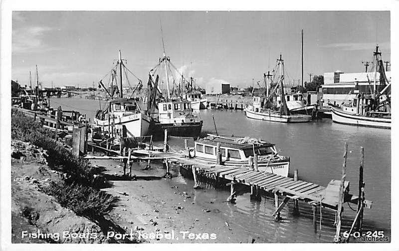 1940's PORT ISABEL, TEXAS Fishing Boats POSTCARD 9688 United States