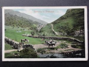 Derbyshire: Entrance to Dovedale shows Pony Trek c1907 - Old Postcard