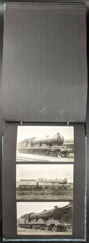 Vintage Album of RP Postcards, All Steam Locomotives, c 1950's. No 2
