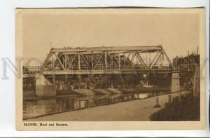 461079 Poland Belarus Slonim bridge over the river Shchara Vintage postcard