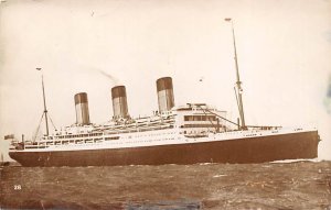 SS Majestic White Star Line Real Photo Writing on back, missing stamp 