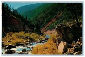 1958 The Feather River Canyon Rocky Lake Mountains California CA Posted Postcard