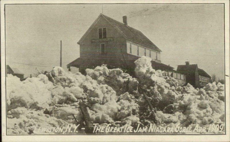 Lewiston NY 1909 Niagara Ice Jam Postcard #3