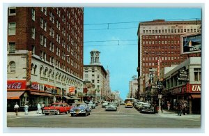 c1960's Pine Avenue Long Beach California Classic Cars Vintage Unposted Postcard 