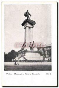 Italia - Italy - Italy - Torino - Monumento a Vittoria Emanuele - Old Postcard