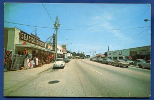 Fort Walton Beach Florida fl downtown street view Okaloosa Co postcard