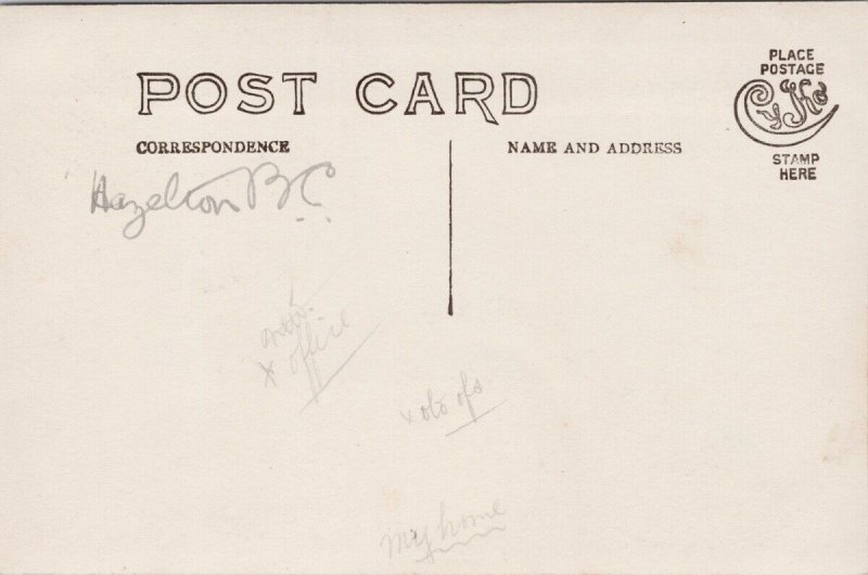 Hazelton BC British Columbia Birdseye Unused RPPC Postcard H40