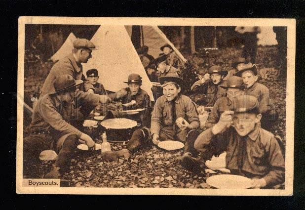 046406 Boyscouts Dinner in CAMP Vintage phototype PC